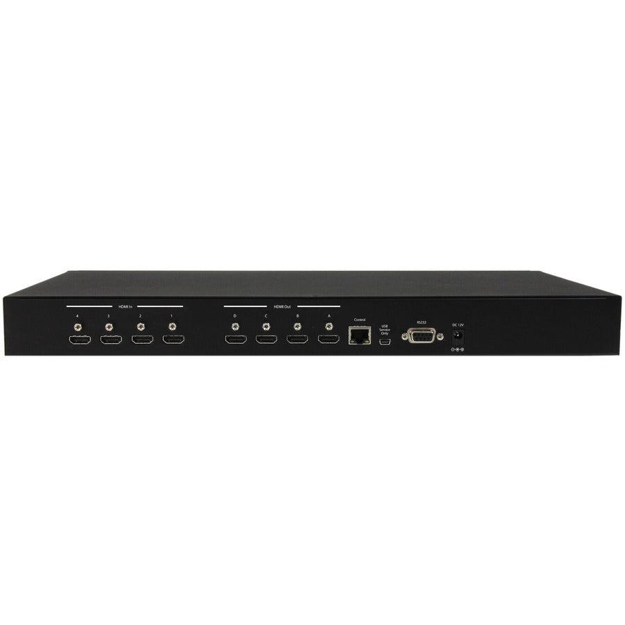 Startech.Com 4X4 Hdmi Matrix Switch With Picture-And-Picture Multiviewer Or Video Wall