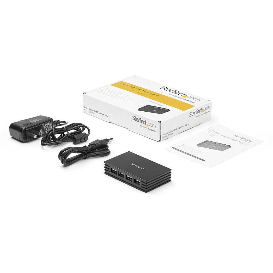 Startech.Com 7 Port Compact Black Usb 2.0 Hub