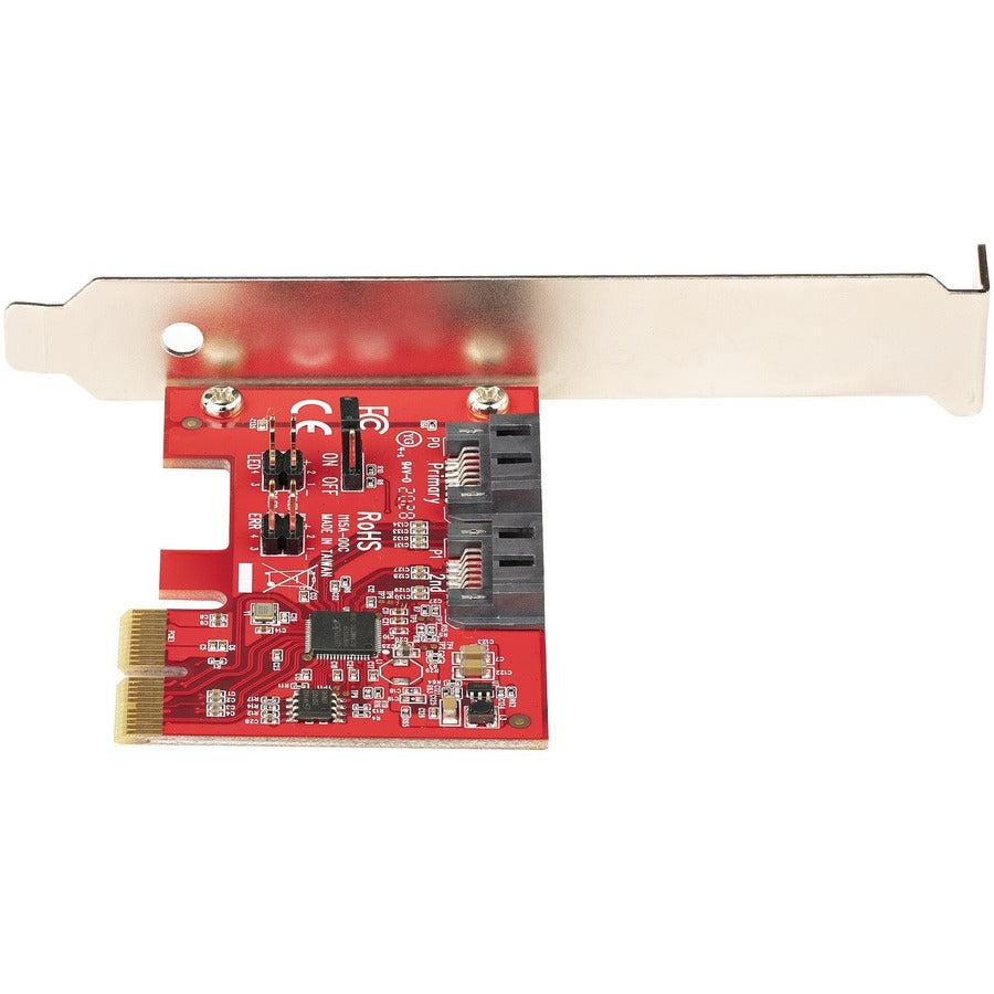 Startech.Com Sata Pcie Card - 2 Port Pcie Sata Expansion Card - 6Gbps - Full/Low Profile - Pci 2P6Gr-Pcie-Sata-Card