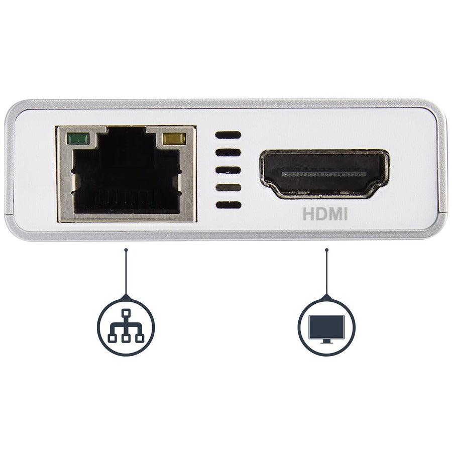 Startech.Com Usb-C Multiport Adapter - Usb-C Travel Docking Station W/ 4K Hdmi - 60W Power