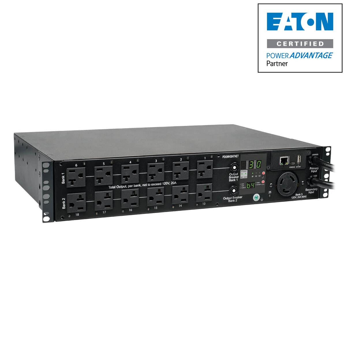 Switched Power Distribution Unit - Automatic Transfer Switch PDU | Tripp Lite by Eaton PDUMH30ATNET