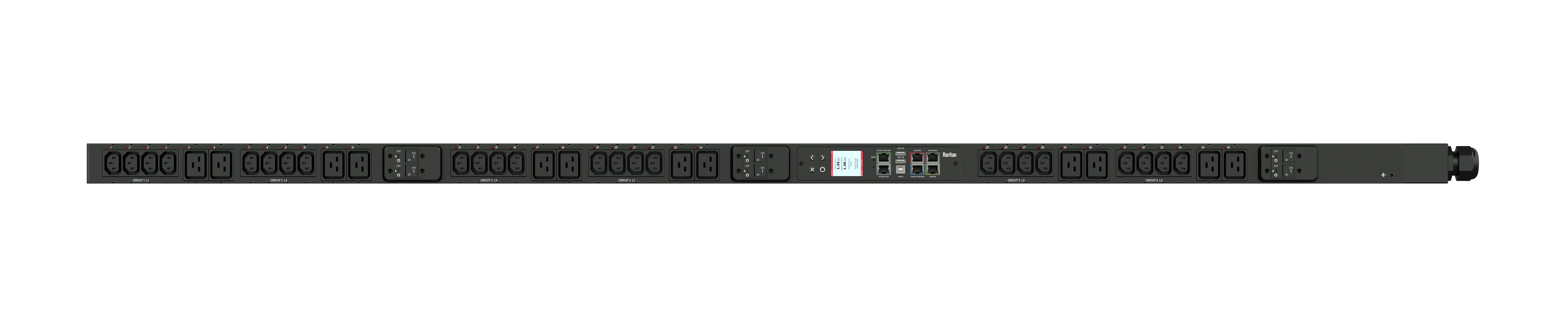 Switched Rack Power Distribution Unit - Monitored 30A 3-Phase PDU | Tecisoft PX3-5731U-V2