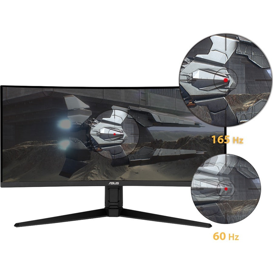 TUF VG34VQL1B 34 Class WQHD Curved Screen Gaming LCD Monitor - 21:9 - Black"