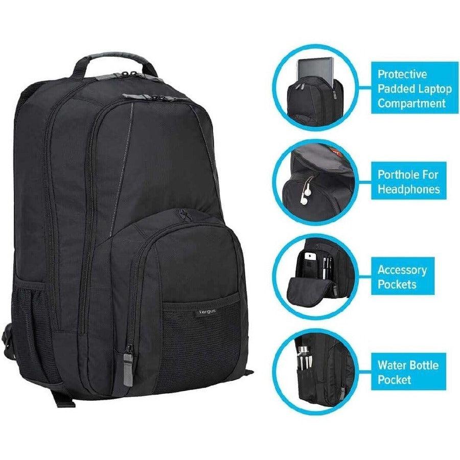 Targus 17” Groove Backpack Notebook Case 43.2 Cm (17") Backpack Case Black