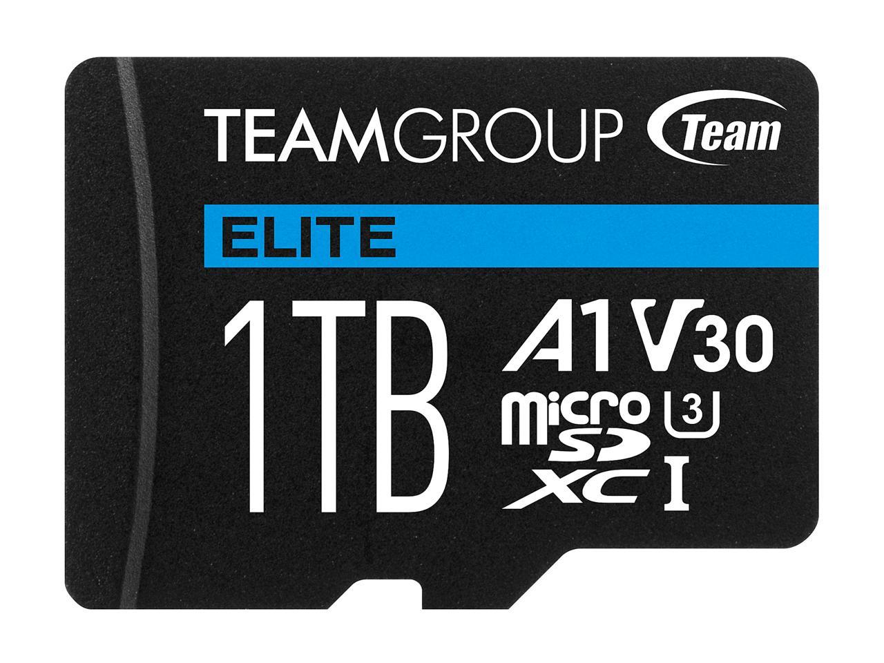 Team 256Gb Elite Microsdxc Uhs-I U3, V30, A1, 4K Uhd Memory Card With Sd Adapter, Speed Up To 90Mb/S (Teausdx256Giv30A103)