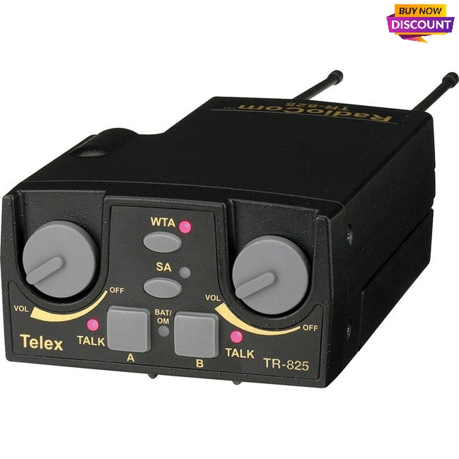 Telex TR-825 UHF Two-Channel Binaural Wireless Beltpack TR-825-E885