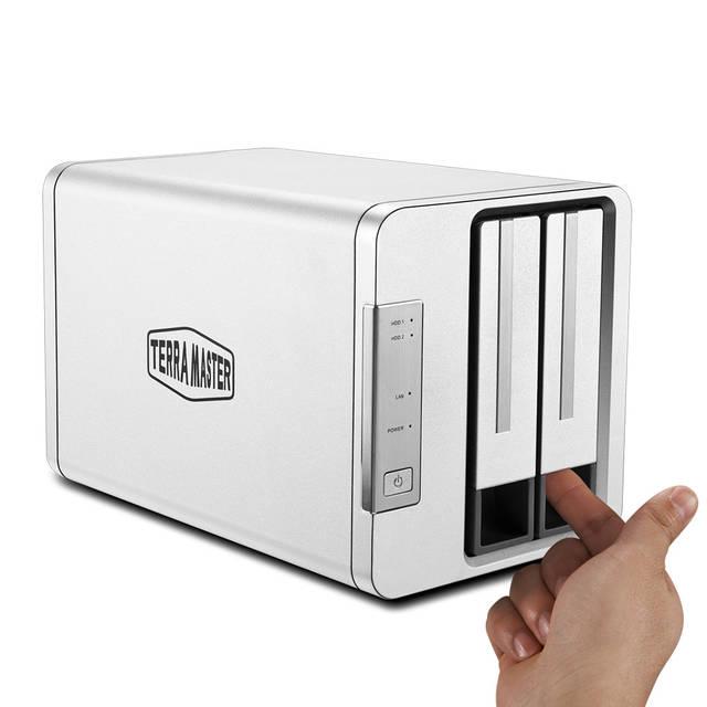 Terramaster F2-210 2-Bay Nas Quad Core 4K Transcoding Media Server Personal Cloud Storage (Diskless)