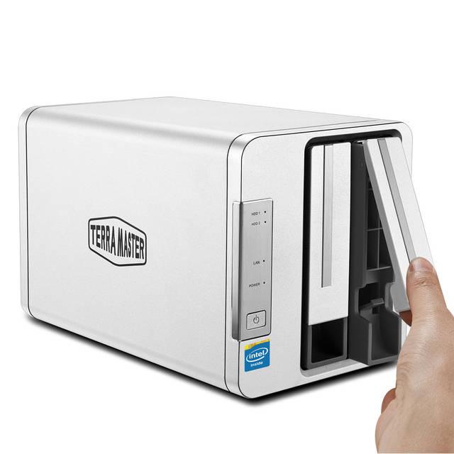 Terramaster F2-221 Nas 2-Bay Cloud Storage Intel Dual Core 2.0Ghz Plex Media Server Network Storage (Diskless)