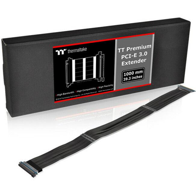 Thermaltake Ac-051-Co1Otn-C1 Tt Premium Pci-E X16 3.0 Black Extender Riser Cable 1000Mm Graphic Cards
