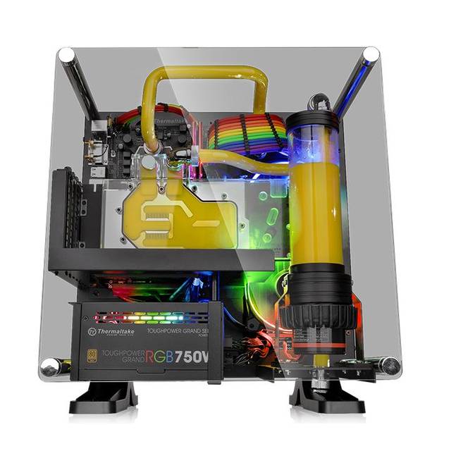 Thermaltake Core P1 Tg Mini Itx Ca-1H9-00T1Wn-00 No Power Supply Mini-Itx Case (Black)