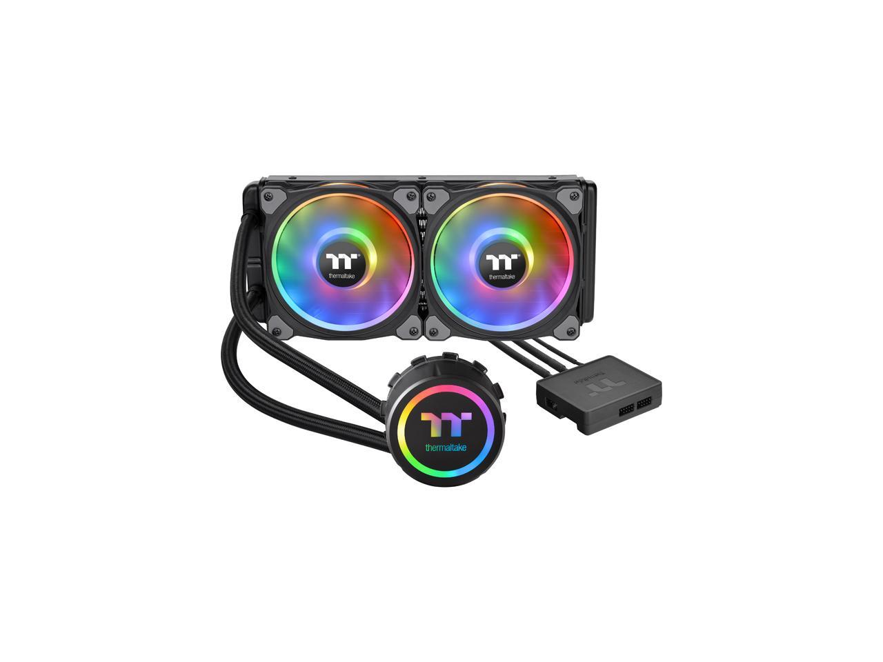 Thermaltake Floe Dx 240 Dual Riing Duo 16.8 Million Colors Rgb 36 Led Lga2066 Am4 Ready Intel/Amd