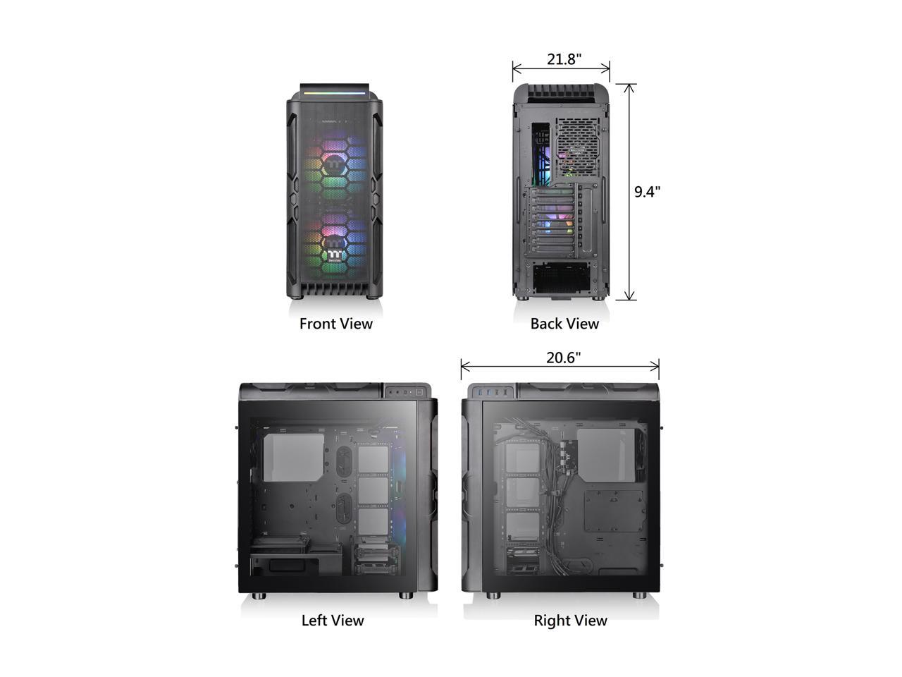 Thermaltake Level 20 Rs Motherboard Sync Argb Atx Mid Tower Gaming Computer Case