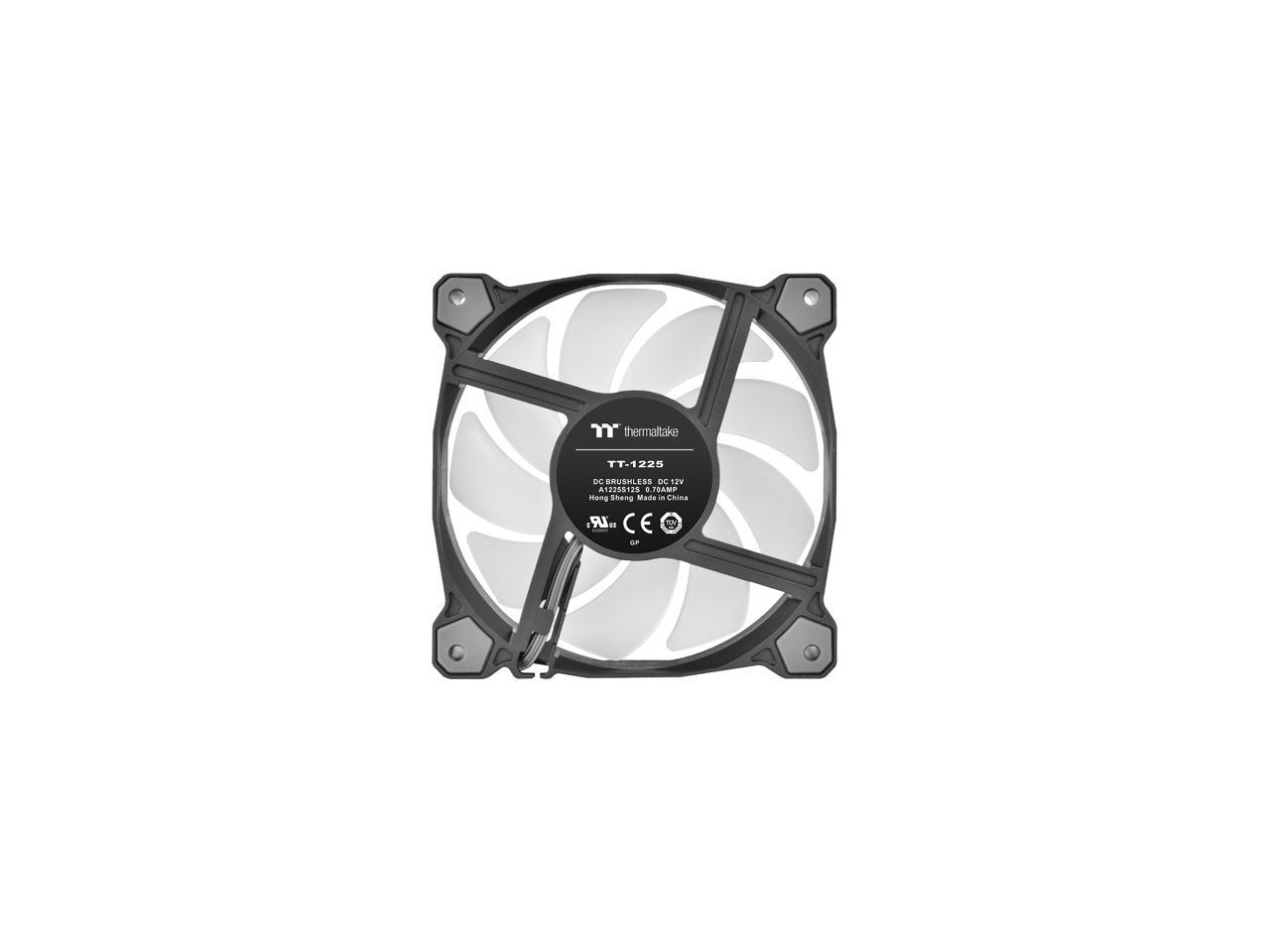 Thermaltake Pure A12 120Mm White Led Pwm Controlled Hydraulic Bearing High Airflow High Performance Case/Radiator Fan, Cl-F109-Pl12Wt-B