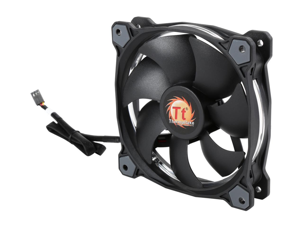 Thermaltake Riing 12 High Static Pressure 120Mm Circular Ring Led Case/Radiator Fan With Anti-Vibration Mounting System - White - 3 Pks