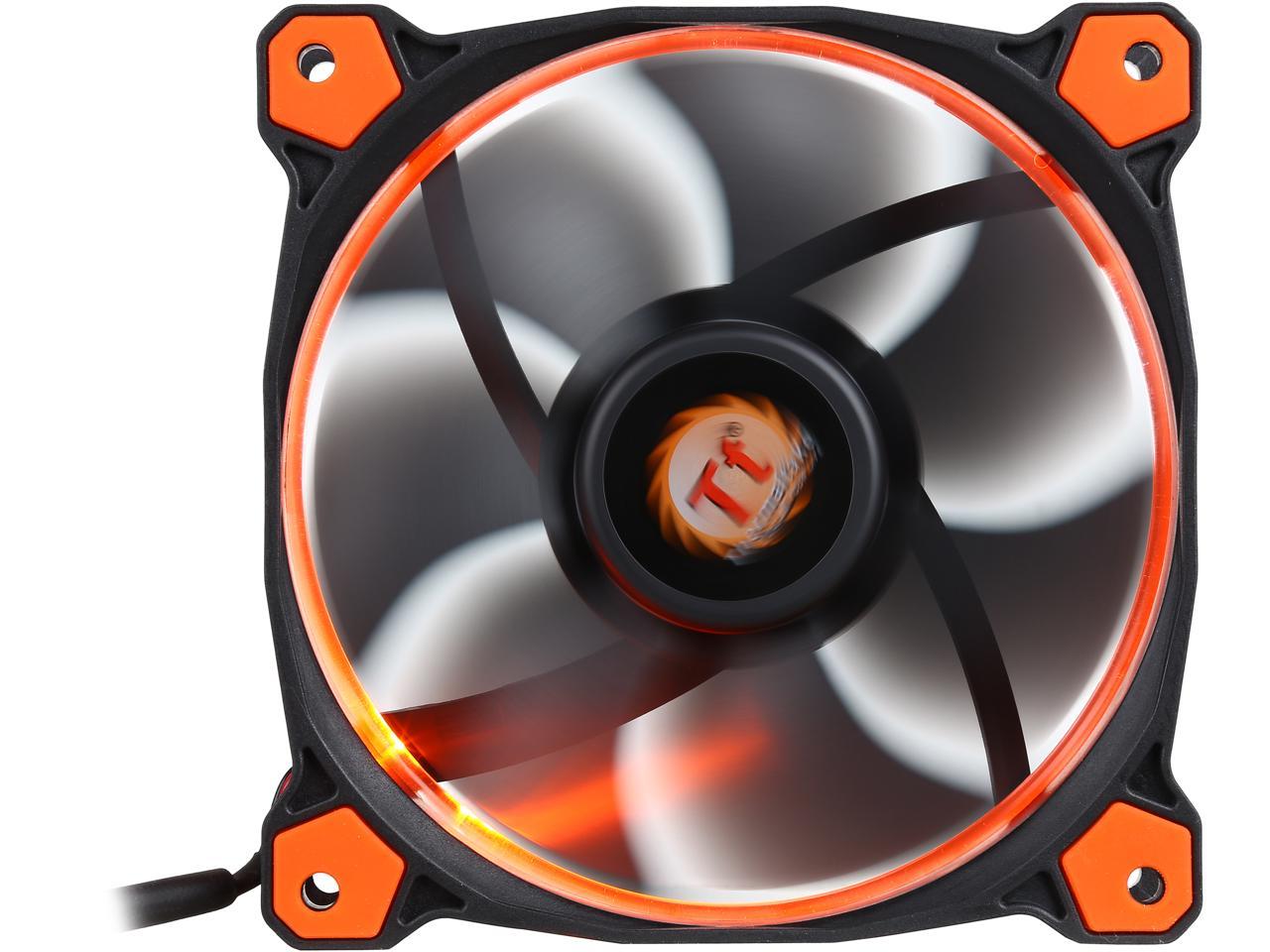 Thermaltake Riing 12 Series High Static Pressure 120Mm Circular Orange Led Ring Case/Radiator Fan Cl-F038-Pl12Or-A