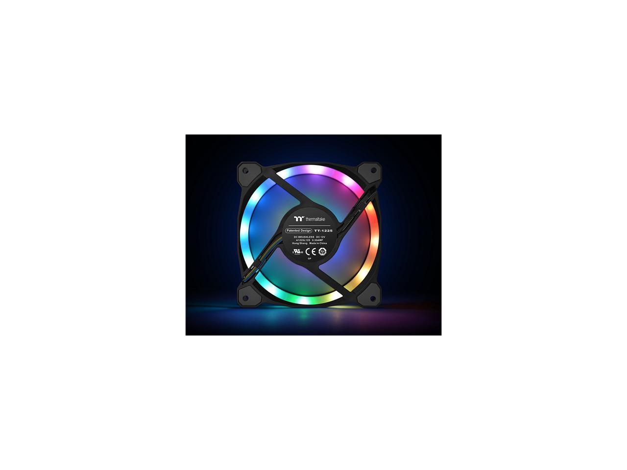 Thermaltake Riing Duo 12 Rgb Radiator Fan Tt Premium Edition (3-Fan Pack) Cl-F073-Pl12Sw-A 120Mm Rgb Led Case Fan