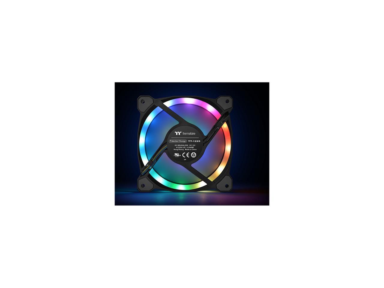 Thermaltake Riing Duo 14 Led Rgb Radiator Fan Tt Premium Edition (3-Fan Pack) Cl-F078-Pl14Sw-A 140Mm Rgb Led Case Fan