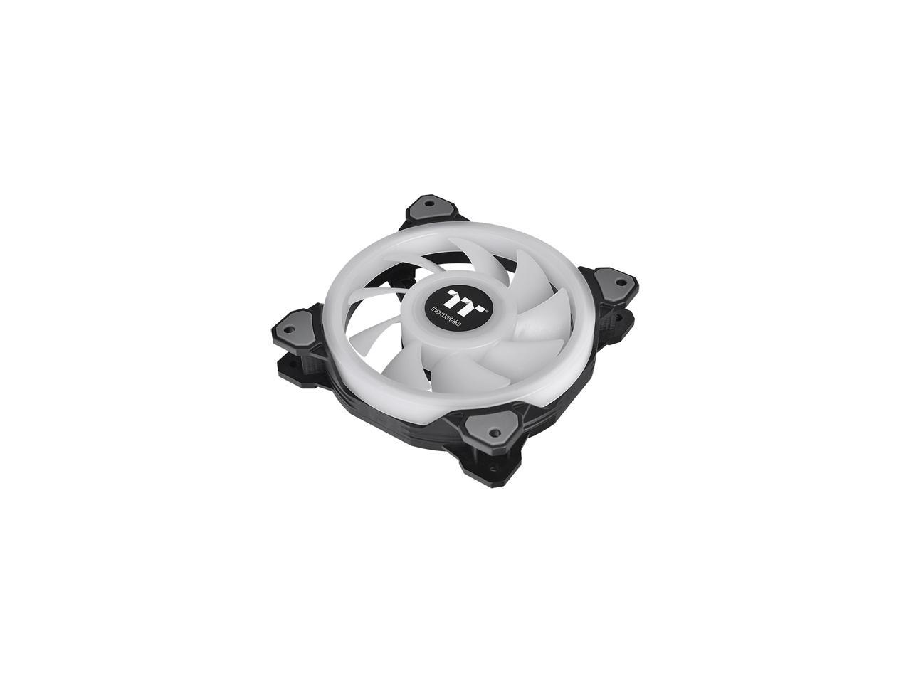 Thermaltake Riing Quad Cl-F089-Pl14Sw-B 140Mm Rgb Led Radiator Fan 3 Pack