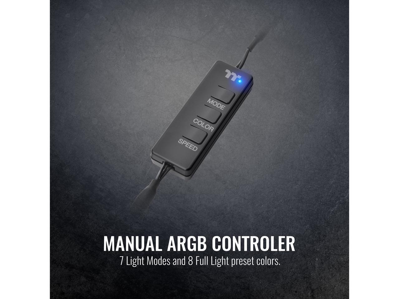 Thermaltake Th240 Argb Motherboard Sync Edition Intel/Amd All-In-One Liquid Cooling System 240Mm High Efficiency Radiator Cpu Cooler, Cl-W286-Pl12Sw-A