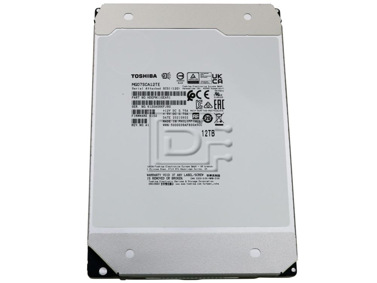 Toshiba-IMSourcing MG07SCA 12 TB Hard Drive - 3.5 Internal - SAS (12Gb/s SAS)" MG07SCA12TE