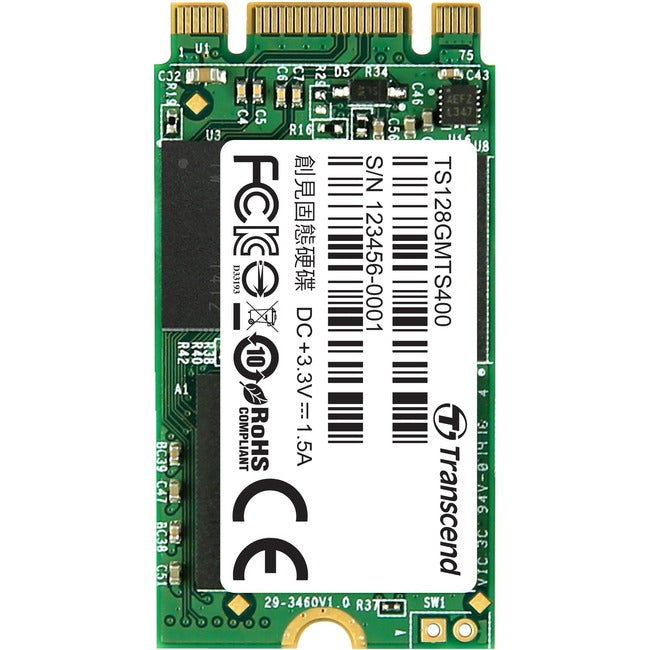 Transcend MTS400 128 GB Solid State Drive - M.2 Internal - SATA (SATA/600) TS128GMTS400