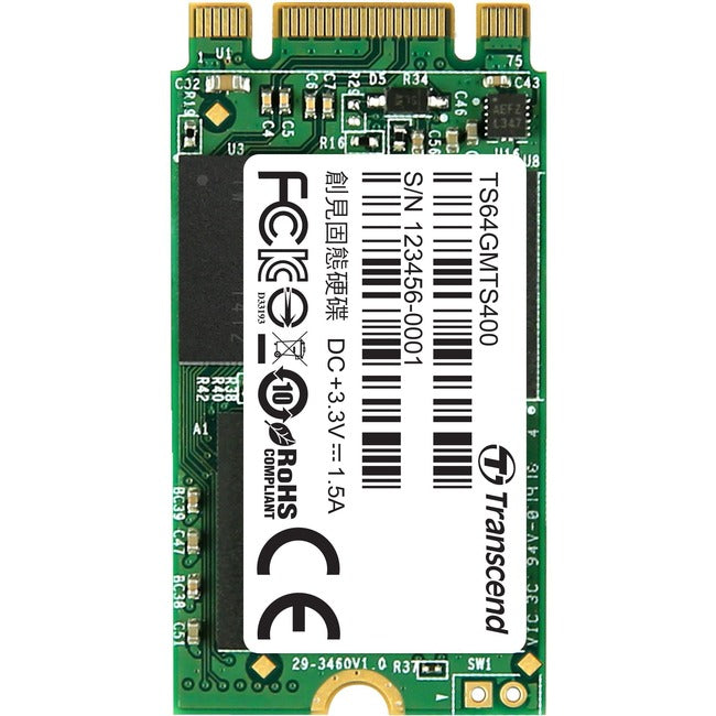 Transcend MTS400 64 GB Solid State Drive - M.2 Internal - SATA (SATA/600) TS64GMTS400