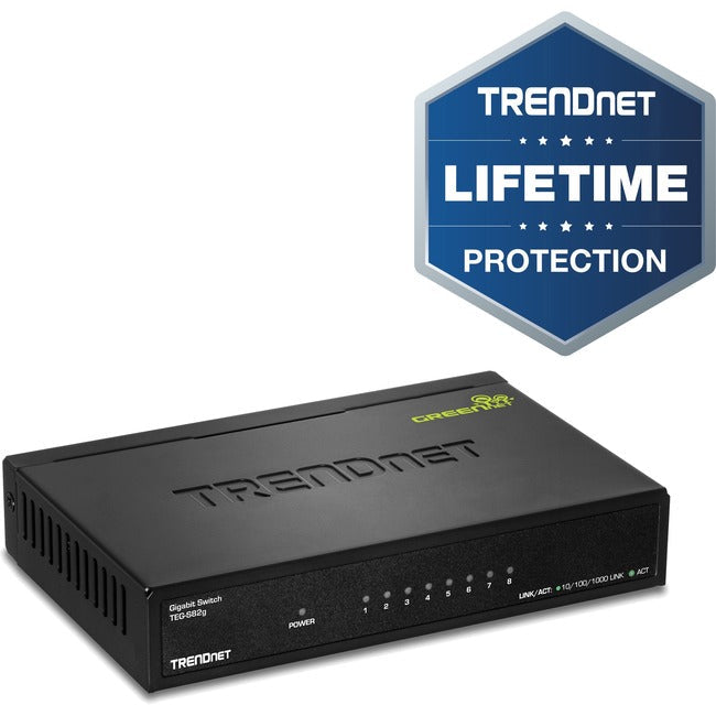 TrendNet TEG-S82g 8-Port Gigabit GREENnet Mini Switch - Energy-Efficient Network Solution | TecISoft