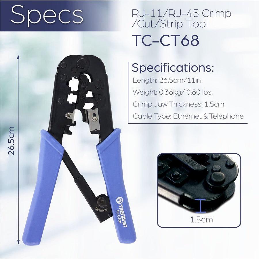 Trendnet Rj-11/Rj-45 Crimp/Cut/Strip Tool