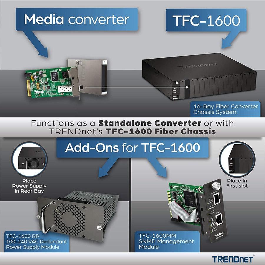 Trendnet Tfc-1000S10D5 Network Media Converter 2000 Mbit/S 1310 Nm