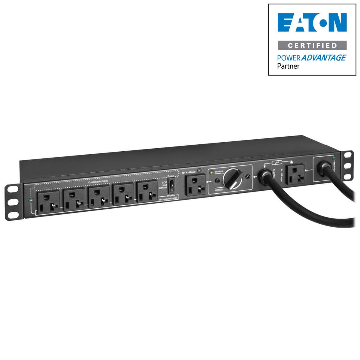 Tripp Lite 100-125V 16A Single-Phase Hot-Swap Pdu With Manual Bypass - 6 Nema 5-20R Outlets, 2 5-20P Inputs, 1U Rack/Wall