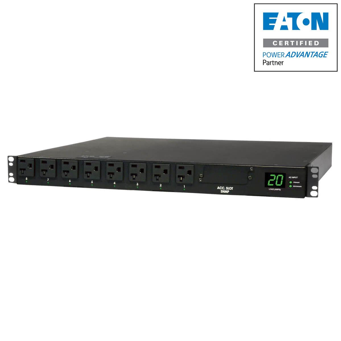 Tripp Lite 1.9Kw Single-Phase Ats / Metered Pdu, 120V (16 5-15/20R), 2 L5-20P / 5-20P Adapters, 2 12Ft Cords, 1U Rack-Mount