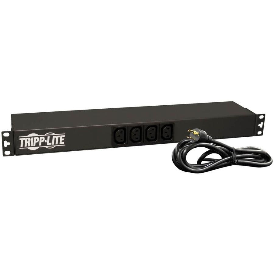 Tripp Lite 3.3/3.8Kw Single-Phase Basic Pdu, 208/240V 20A (2 C19, 12 C13), L6-20P, 208/240V Input, 15Ft Cord, 1U Rack-Mount