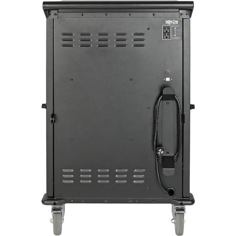 Tripp Lite 42-Device Ac Mobile Charging Cart – Laptops And Chromebooks, 120V, Nema 5-15P, 10 Ft. Cord, Black