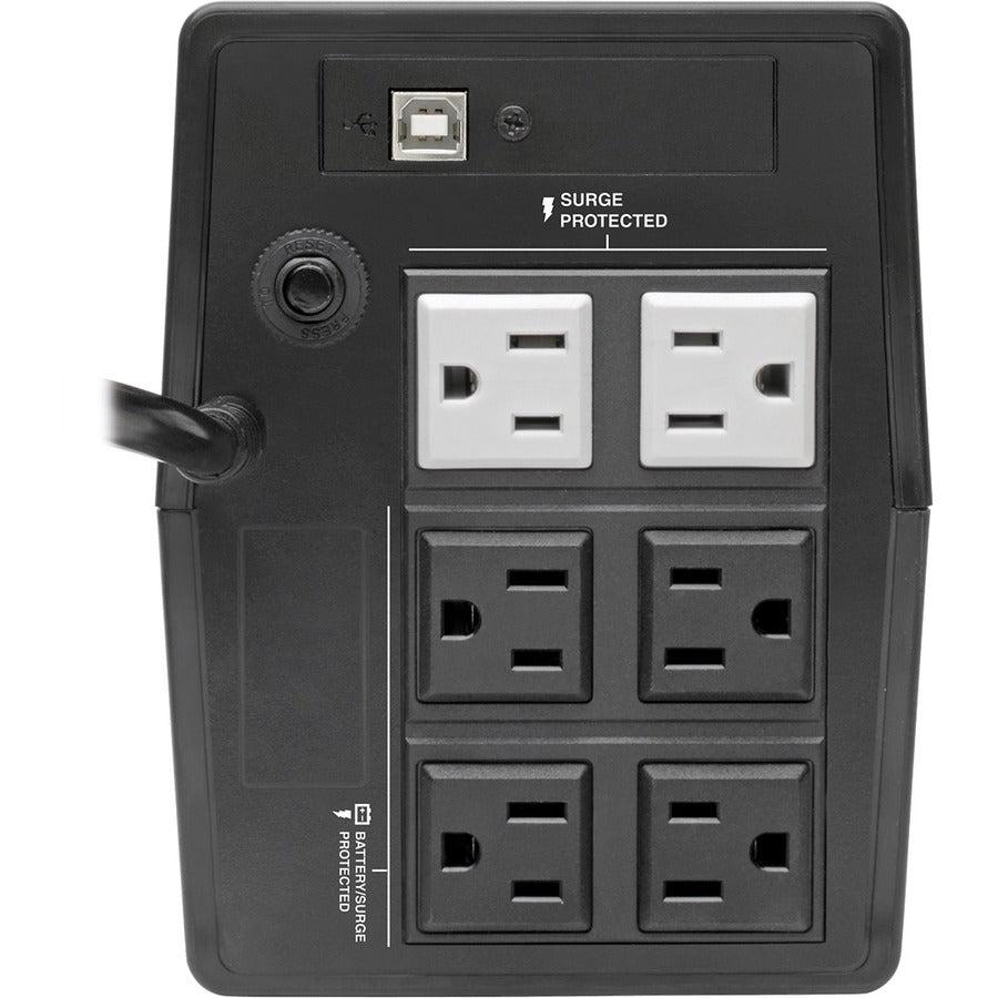 Tripp Lite 450Va 360W Line-Interactive Ups With 6 Outlets - Avr, 120V, 50/60 Hz, Usb, Tower