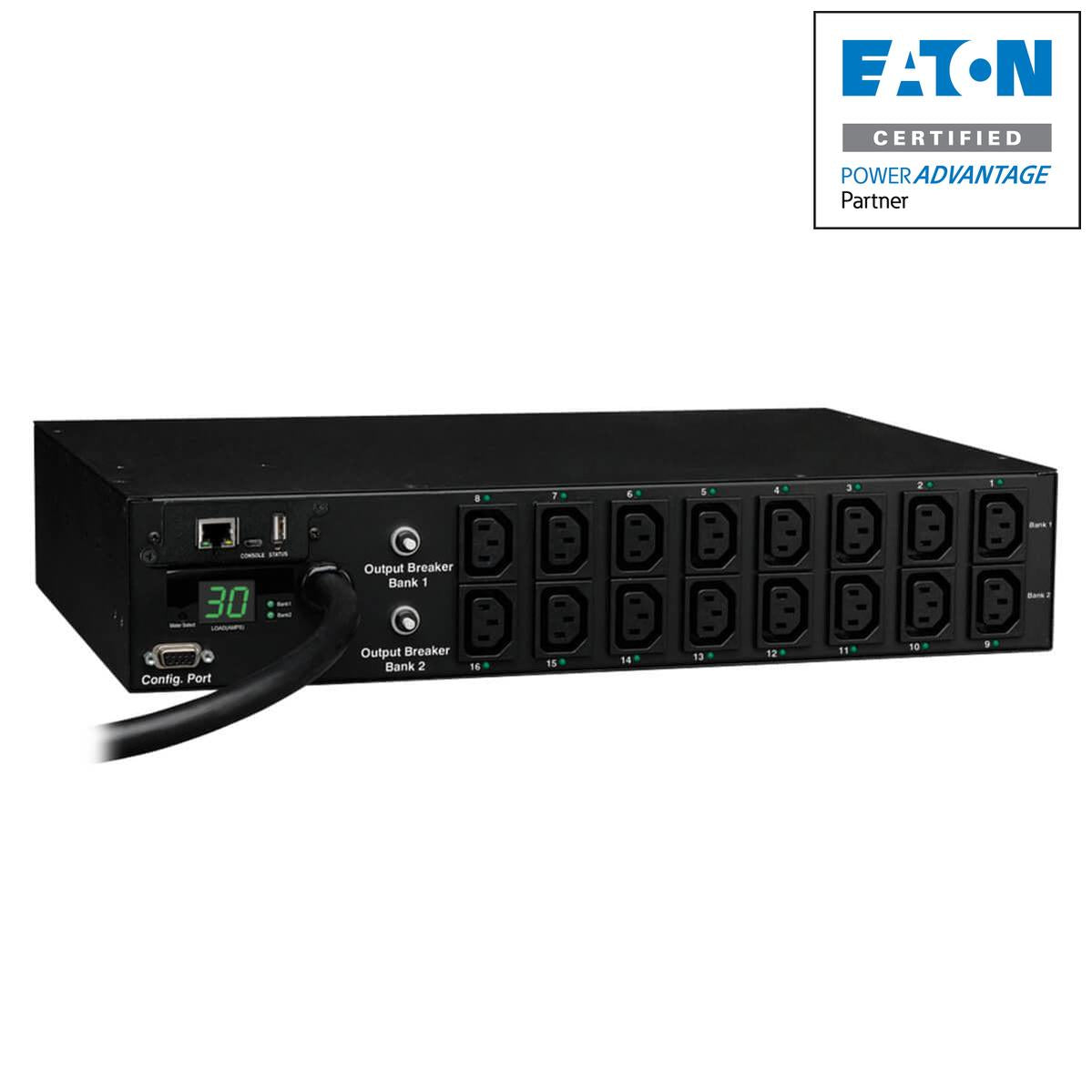 Tripp Lite 5.8Kw Single-Phase Switched Pdu, 208/240V Outlets (16 C13), L6-30P Input, 3.66 M (12-Ft.) Cord, 2U Rack-Mount