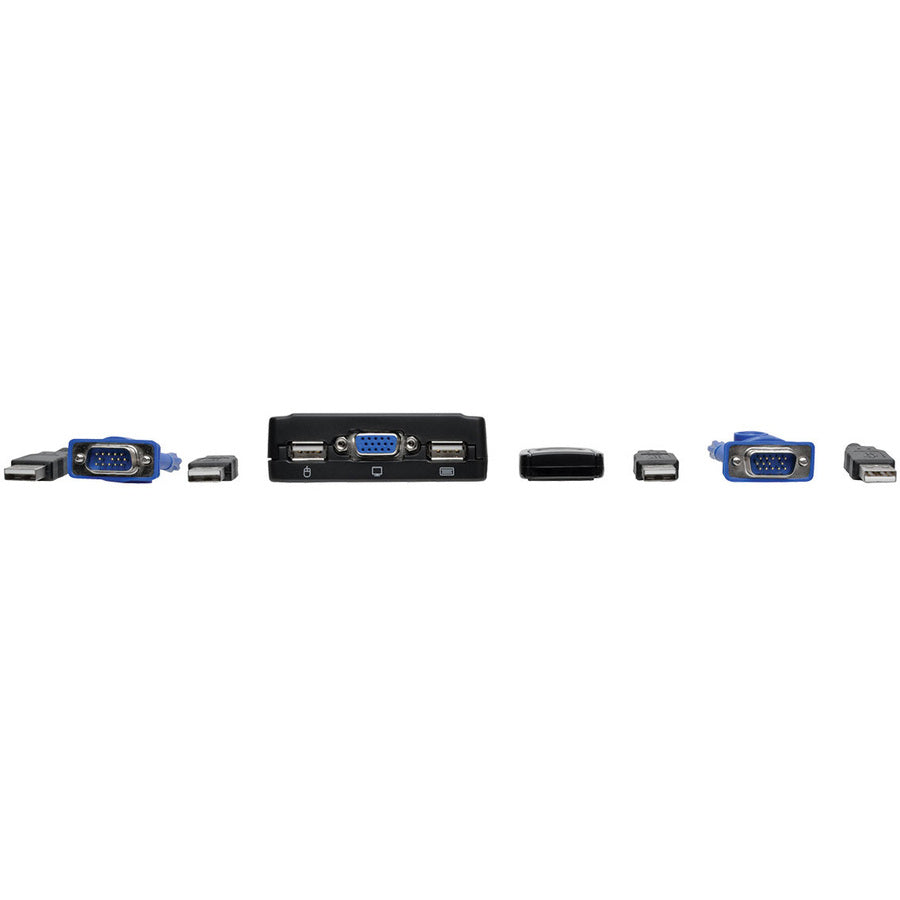 Tripp Lite B032-Vu2 2-Port Usb/Vga Cable Kvm Switch With Cables And Usb Peripheral Sharing