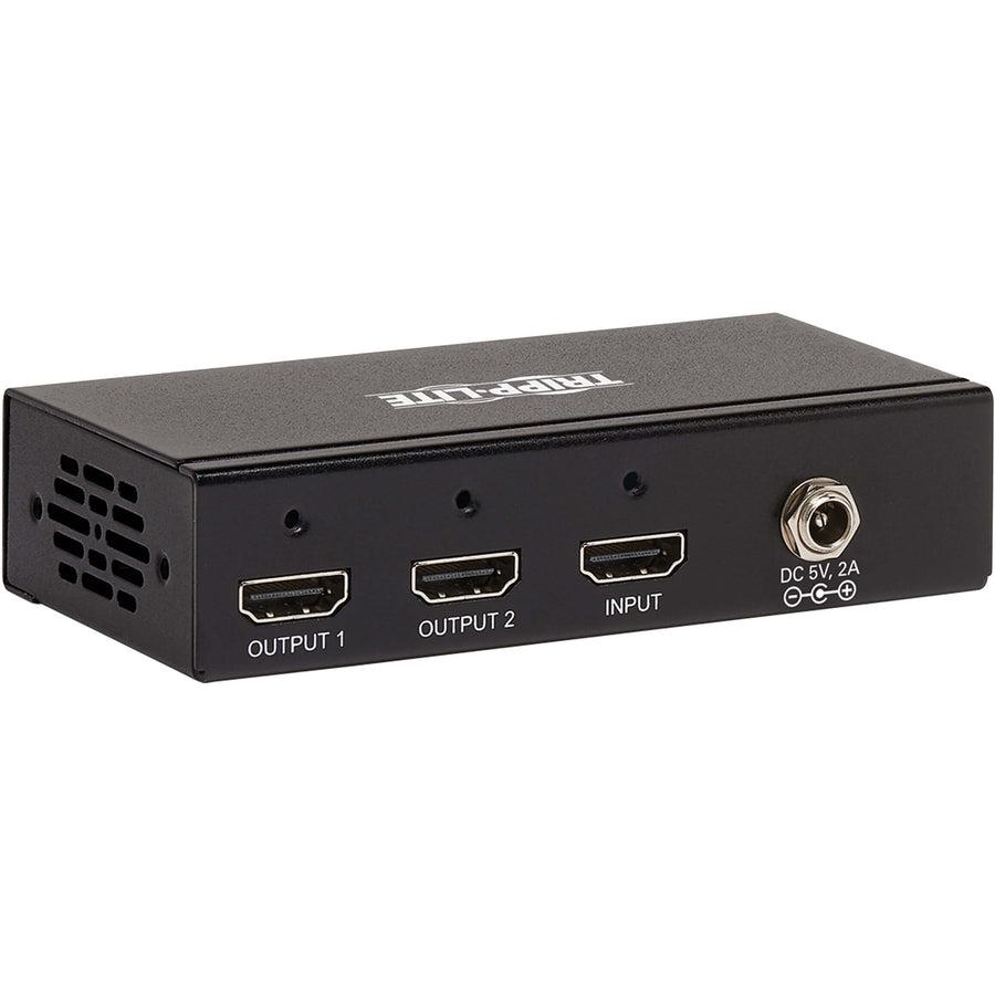 Tripp Lite B118-002-Hdr 2-Port Hdmi Splitter - 4K @ 60 Hz, 4:4:4, Multi-Resolution Support, Hdr, Hdcp 2.2, Taa