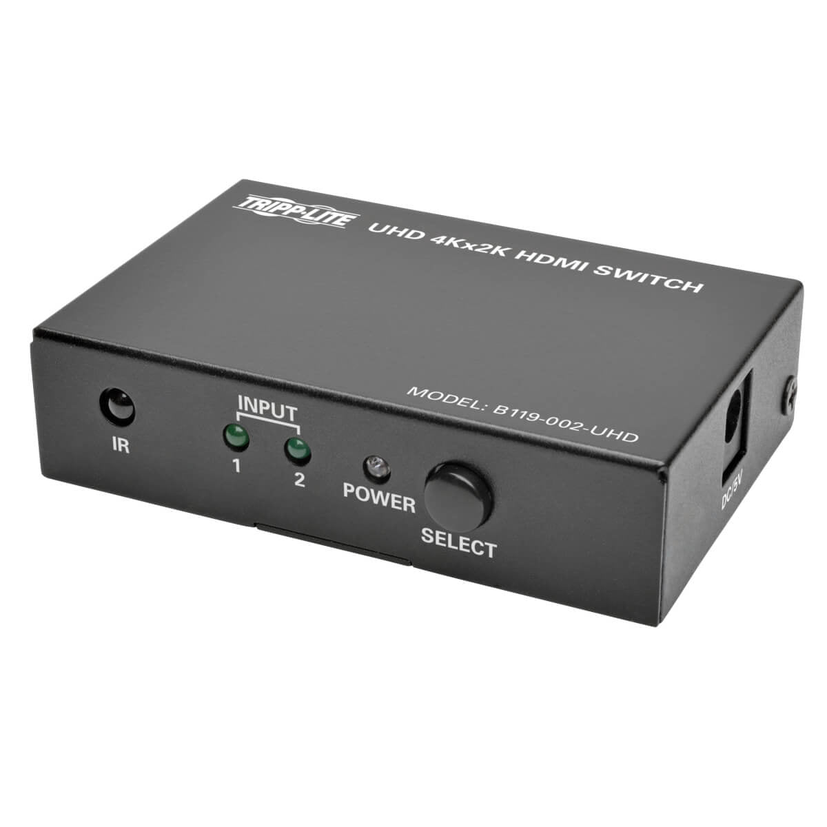 Tripp Lite B119-002-Uhd 2-Port Hdmi Switch With Remote Control - 4K @ 60 Hz, 4:4:4, Hdr, 3D, Hdcp 2.2, Edid