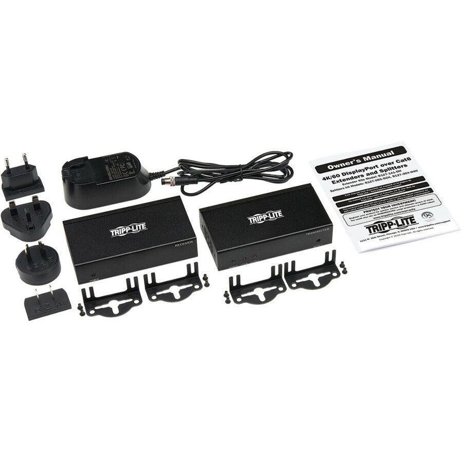 Tripp Lite B127-1A1-Dh Displayport To Hdmi Over Cat6 Extender Kit, Transmitter/Receiver, 4K 60 Hz, Hdr, Poc, 125 Ft., Taa