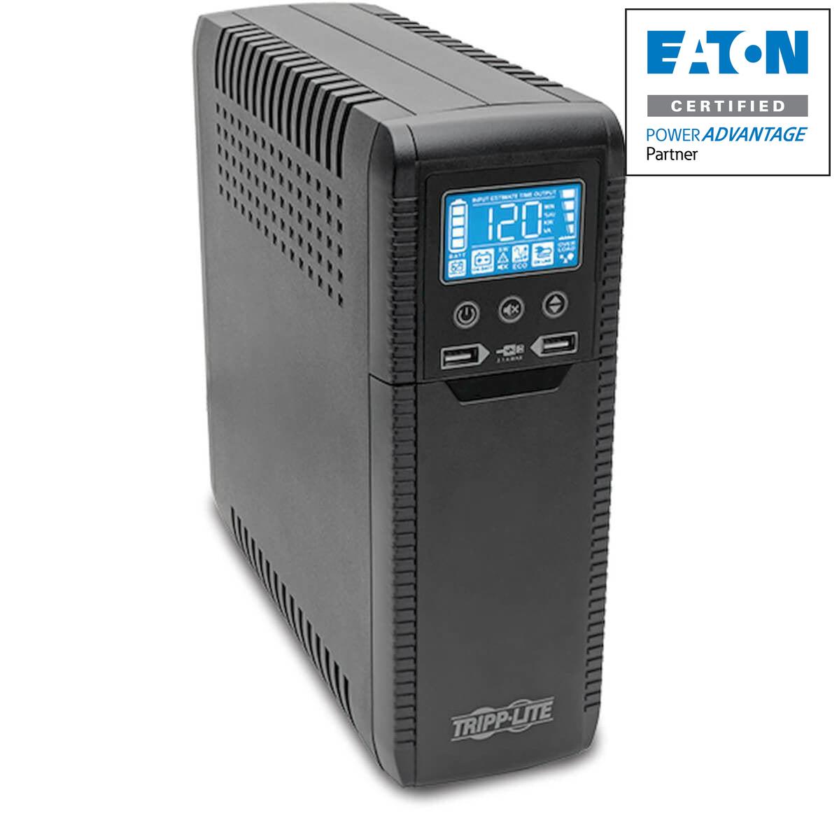 Tripp Lite Line-Interactive Ups With Usb And 8 Outlets - 120V, 1000Va, 600W, 50/60 Hz, Avr, Eco Series