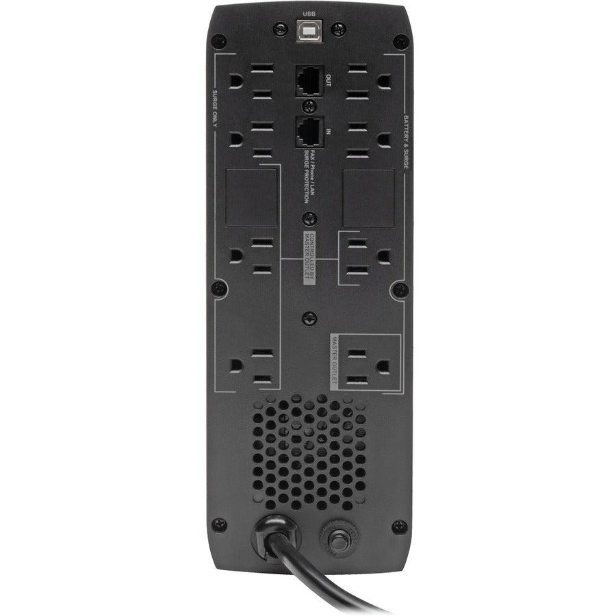 Tripp Lite Line-Interactive Ups With Usb And 8 Outlets - 120V, 1000Va, 600W, 50/60 Hz, Avr, Eco Series