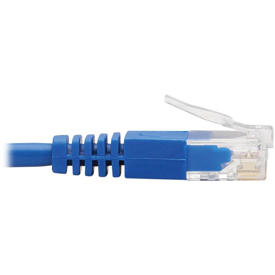 Tripp Lite N204-S07-Bl-La Left-Angle Cat6 Gigabit Molded Slim Utp Ethernet Cable (Rj45 Left-Angle M To Rj45 M), Blue, 7 Ft. (2.13 M)