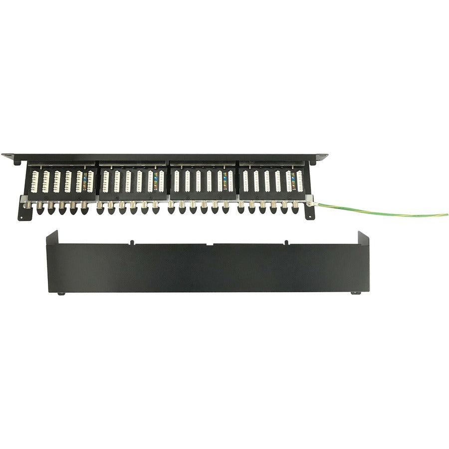 Tripp Lite N252-024-6A-Sh 24-Port Cat6A Shielded Patch Panel - 10 Gbps, Stp, 110 Punch Down, Rj45, 1U, Taa