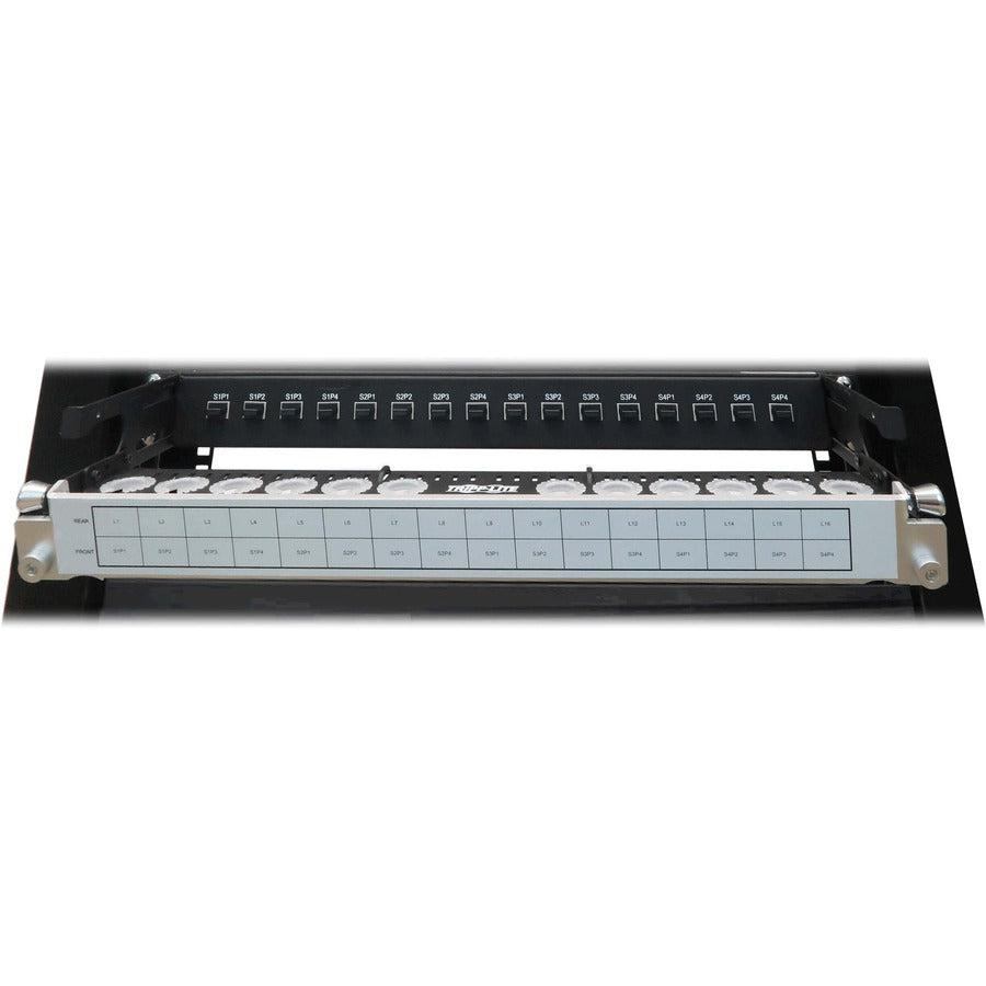 Tripp Lite N48Lsm-16X16 Spine-Leaf Mpo Panel With Key-Up To Key-Up Mtp/Mpo Adapter - 12F Mtp/Mpo-Pc M/M, 8F Om4 Multimode, 16 X 16 Ports, 1U