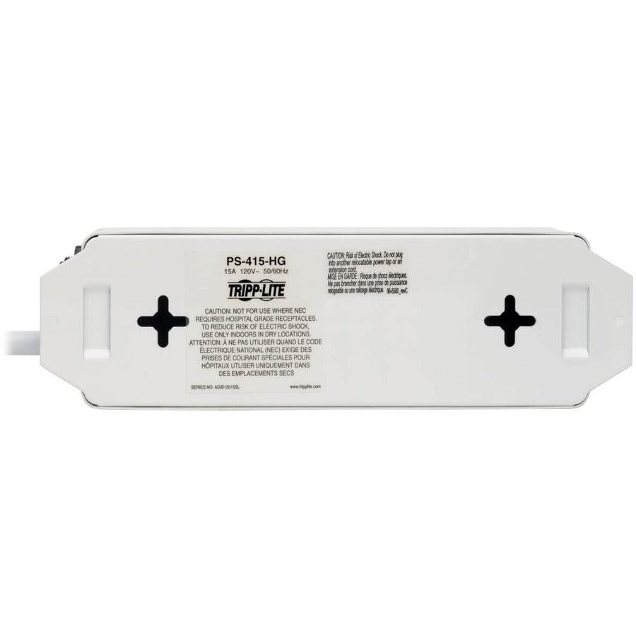 Tripp Lite Not For Patient-Care Vicinity Ul 1363 Medical-Grade Power Strip With 4 Hospital-Grade Outlets, 15 Ft. Cord