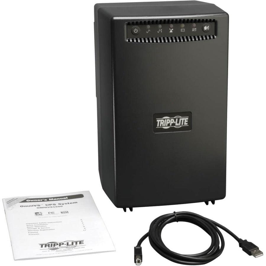Tripp Lite Omnivs 120V 1500Va 940W Line-Interactive Ups, Tower, Usb Port