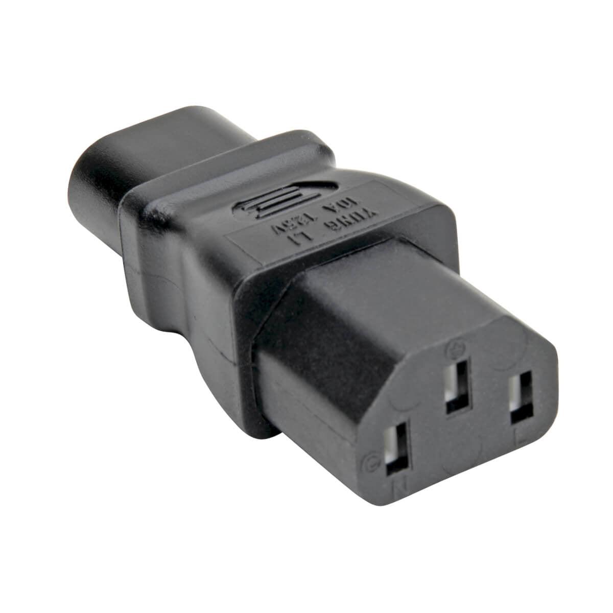 Tripp Lite P003-000 Power Cord Adapter, C8 To C13 - 10A, 125V, Black
