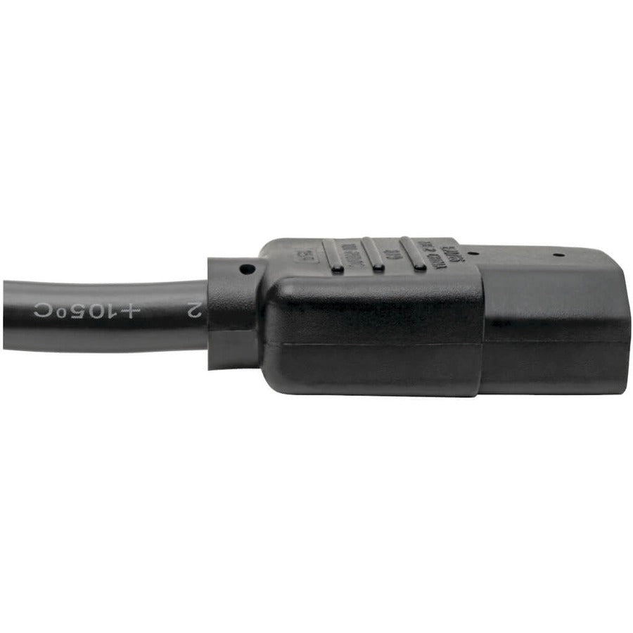 Tripp Lite P018-010 Power Cord C14 To C15 - Heavy-Duty, 15A, 250V, 14 Awg, 10 Ft. (3.05 M), Black