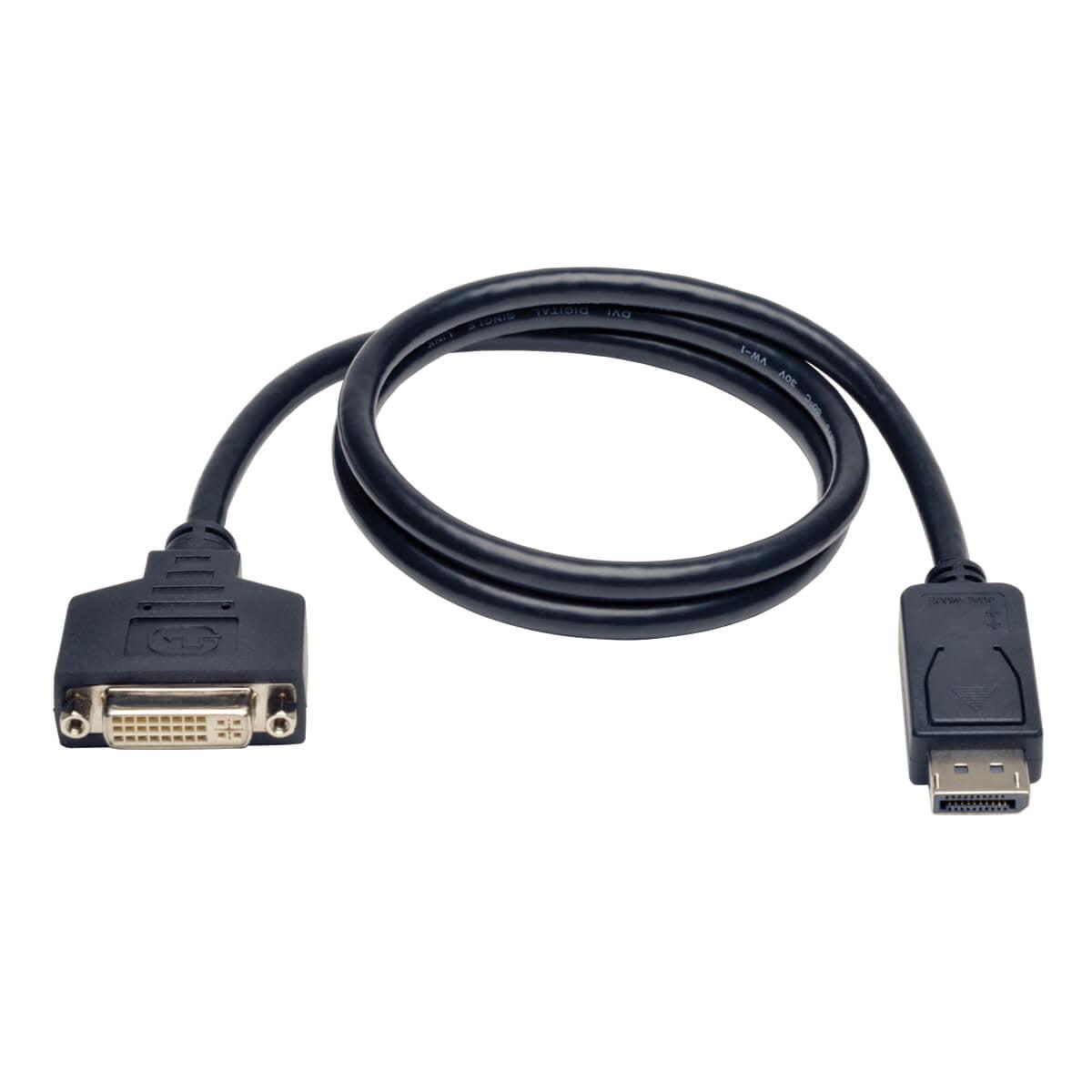 Tripp Lite P134-003 Displayport To Dvi Cable Adapter, Converter For Dp-M To Dvi-I-F, 3 Ft. (0.91 M)