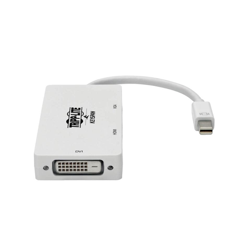 Tripp Lite P137-06N-Hdv4Kw Keyspan Mini Displayport To Vga/Dvi/Hdmi All-In-One Video Converter Adapter, 4K 30Hz Hdmi, Dp1.2, White, 6-In. (15.24 Cm)